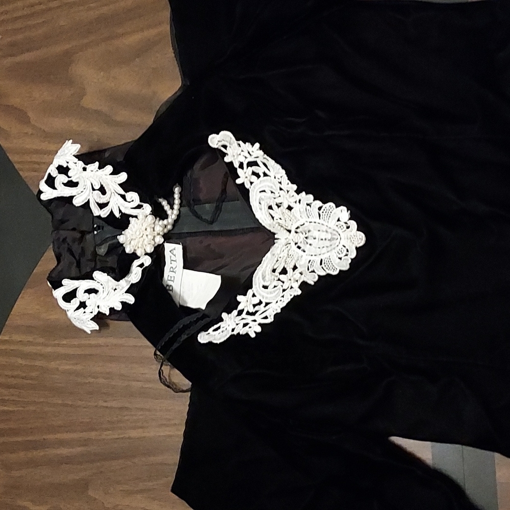 Vintage Black Velvet Dress